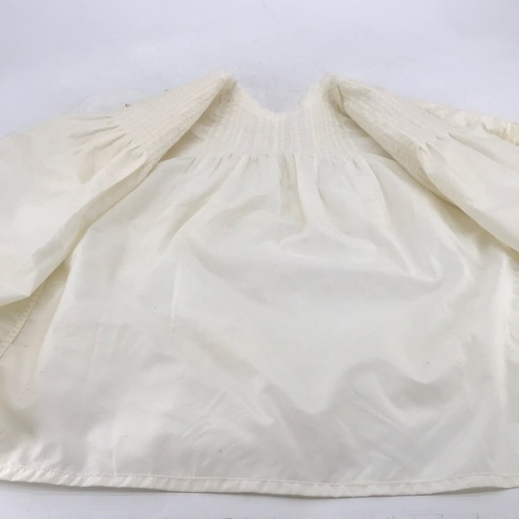 Vintage 70’s Chiffon Lace Christening Gown Wedding Dress Bonnet Booties Set - Picture 11 of 16